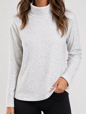 RBX Hoodie Sweatshirt Womens Medium Gray Heathered Cowl Neck Long Sleeve